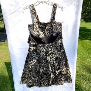 Black, Cream, Silver & Gold Emmalee Dress
